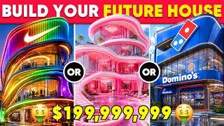 Thumbnail: Would You Rather - Build Your MEGA RICH Dream Luxury House 🚀🏡🌈🤑 Quiz Lamby