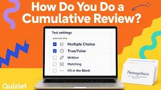 Thumbnail: How to Do a Cumulative Review on Quizlet | Study Smarter