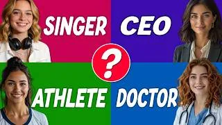 Thumbnail: Which Career Is Right For You? 🎤 Singer, 💼 CEO, ⚽ Athlete or 🩺 Doctor?