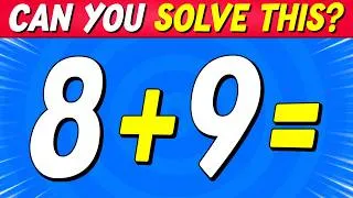 Thumbnail: Can You Pass This Math Quiz? 🤓 | 100 Questions in 5 Seconds! ➕➖➗✖️