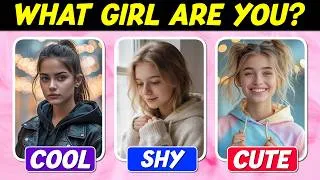 Thumbnail: Which Girl Type Are You? 🤔 Cool, Shy or Cute? 💖 | Personality Quiz