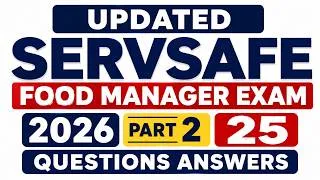 Thumbnail: Updated ServSafe Food Manager Exam 2026 Part 2 | 25 Questions Answers