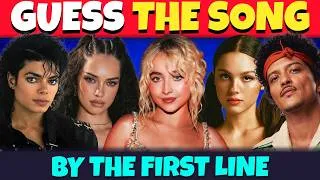 Thumbnail: Guess the Song by the First Line Challenge 🎶 |  Music Quiz