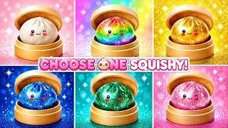 Thumbnail: Choose Your Squishy Dumpling! 🥟💖  White, Rainbow, Gold, Blue, Green & Pink