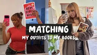 Thumbnail: Matching my current reads to my outfits for a week!
