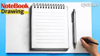Thumbnail: Notebook Drawing Easy | How to Draw a Notebook and Pen Step by Step easy 📝