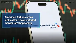 Thumbnail: American Airlines stock sinks after it says a United merger isn't happening