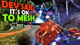 Thumbnail: Raiding A HUGE MESH BASE Of The Biggest Sh1t Talkers! ARK Ascended PvP