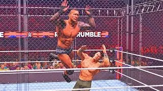 Thumbnail: John Cena vs Randy Orton Legend Difficulty Steel Cage Match WWE 2K25 PS5 1080P 60FPS No Commentary