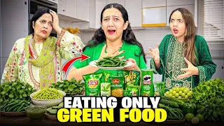 Thumbnail: Eating Only Green Food For 24 Hours 🤮 🥦14 August Ki Shopping Karli 🇵🇰| Sistrology 