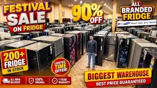 Thumbnail: 90% OFF on Branded Fridge🔥|Festival Sale😍|Double Door, Triple Door fridge🔥| Biggest Warehouse