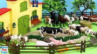 Thumbnail: Barn and Farm for Barnyard Animal Figurines   Cows Sheep Goats