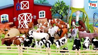Thumbnail: Cows and Horses Farm Barnyard Animal Figurines