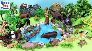 Thumbnail: Pond Scenery Set with Small and Big Animal Figurines