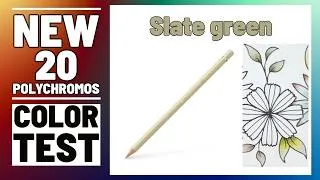 Thumbnail: New Polychromos Pencils Review and Test - Slate Green