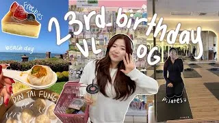 Thumbnail: 23RD BIRTHDAY VLOG 🍰 (solo beach date, birthday freebies, pilates class, downtown disney date)