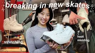 Thumbnail: break in my new skates with me *realistic* ⛸️😵‍💫 | tips + tricks, how to size + where to buy skates