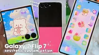 Thumbnail: Samsung Galaxy Z Flip7 customization 🌸🦋 cute summer theme, widgets & good lock setup