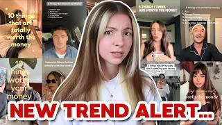 Thumbnail: Reacting to influencers' "5 things ACTUALLY worth the money" videos...
