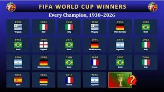Thumbnail: FIFA World Cup Champions (1930–2022) | Who Will Win 2026? 🏆