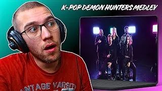 Thumbnail: Reacting To VoicePlay  - K-pop Demon Hunters MEDLEY ft. Grace Kinstler (acapella)!!!!