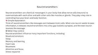 Thumbnail: What are Neurotransmitters? Urdu/Hindi