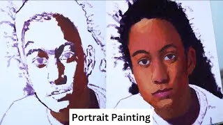 Thumbnail: Portrait in 4 Values || Oil Painting