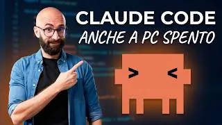 Thumbnail: Come far girare Claude Code 24 ore su 24 [tutorial semplice]