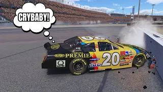 Thumbnail: Drivers keep arguing under yellow! Sim, Iracing and NASCAR crash compilation
