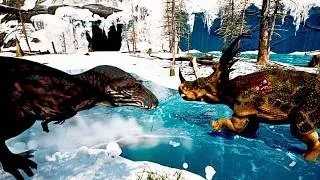 Thumbnail: King of Bones  ( Styracosaurus Vs Albertosaurus ) #dinosaurs   fighting GAMEPLAY 40