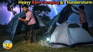 Thumbnail: Camping in Heavy Rain & Extreme Wind | Thunderstorm Survival ⛈️