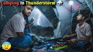 Thumbnail: Extreme Thunderstorm ⛈️ Camping | Heavy Rain, Lightning & Survival Night 😱 | Camping In The Rain