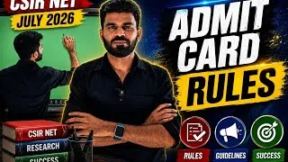 Thumbnail: CSIR UGC NET 2026: Exam Hall में जाने से पहले ये ज़रूर देखें | Reporting Time, Admit Card, Documents