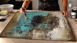 Thumbnail: Mastering Textured Abstract Art: Dynamic Acrylic Painting with Palette Knife Techniques 