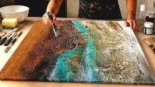 Thumbnail: Textured Abstract Art Made Easy | Acrylic Painting Palette Knife Techniques
