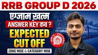 Thumbnail: RRB Group D Expected Cut Off 2026 | RRB Group D Answer Key Kab Tak Aayegi |Group D Cut Off Zone Wise