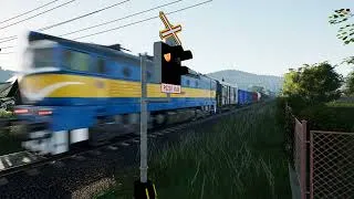 Thumbnail: Multiple 753.231-Inspired Brejlovec Passes at Malá Skála AŽD 71 Crossing | Train Sim World