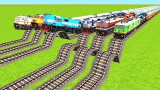 Thumbnail: SIX FASTEST TRAINS FAST MOVING ON HIGH & DOWN SPEED BREAKERS RAILWAY TRACKS|Train Simulator|4K Video