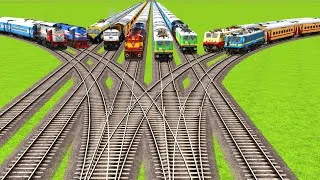 Thumbnail: CRAZY RAILWAY TRACKS & MULTIPLE TRAINS | ULTIMATE TRAIN TRACK CHALLENGE 🚆🔥|Train Simulator|Railworks