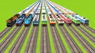 Thumbnail: 8 TRAINS BACK TO BACK RUNNING ON 8 DIFFERENT RAILWAY TRACKS|Train Simulator|Railworks|4k Train Video