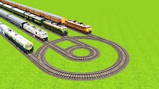 Thumbnail: 4 TRAINS RUNNING ON BIGGEST PLURAL RAILWAY TRACKS JUNCTION|Train Simulator|Railworks|4K Train Video|