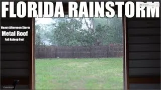 Thumbnail: Rain on a Metal Roof | Florida Afternoon Rainstorm April 2018 | Pouring Rain on a Tin Roof