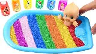 Thumbnail: Satisfying Video l How to make Rainbow SlimeStore WITH Kinetic Sand INTO Kneading Cutting Beads ASMR