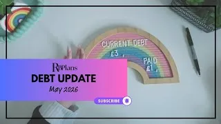 Thumbnail: Debt Payoff Update | May 2026 | Starting Debt £55,256 | UK Family of 5 