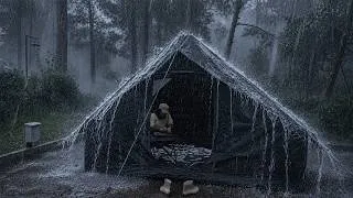 Thumbnail: ENJOYING BAD WEATHER CAMPING AND HEAVY RAIN ‼️CAMPING IN THE HEAVY RAIN⛈️