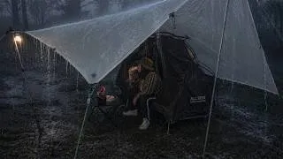 Thumbnail: ENJOYING BAD WEATHER LIGHTNING STORMS AND VERY HEAVY RAIN ‼️CAMPING IN HEAVY RAIN⛈️