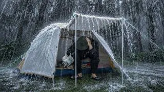 Thumbnail: ENJOYING BAD WEATHER LIGHTNING STORMS AND VERY HEAVY RAIN ‼️CAMPING IN HEAVY RAIN⛈️