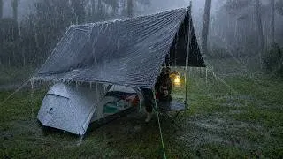 Thumbnail: ENJOYING BAD WEATHER LIGHTNING STORMS AND VERY HEAVY RAIN ‼️CAMPING IN HEAVY RAIN⛈️