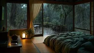 Thumbnail: Heavy Rain on Forest at Night | Cozy Rain Sounds for Sleeping, Focus, Study, Meditation