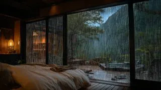 Thumbnail: Peaceful Japanese Ryokan Rain Sounds for Deep Sleep | Forest Night Rain
